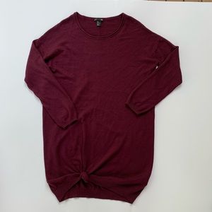 Maroon sweater dress